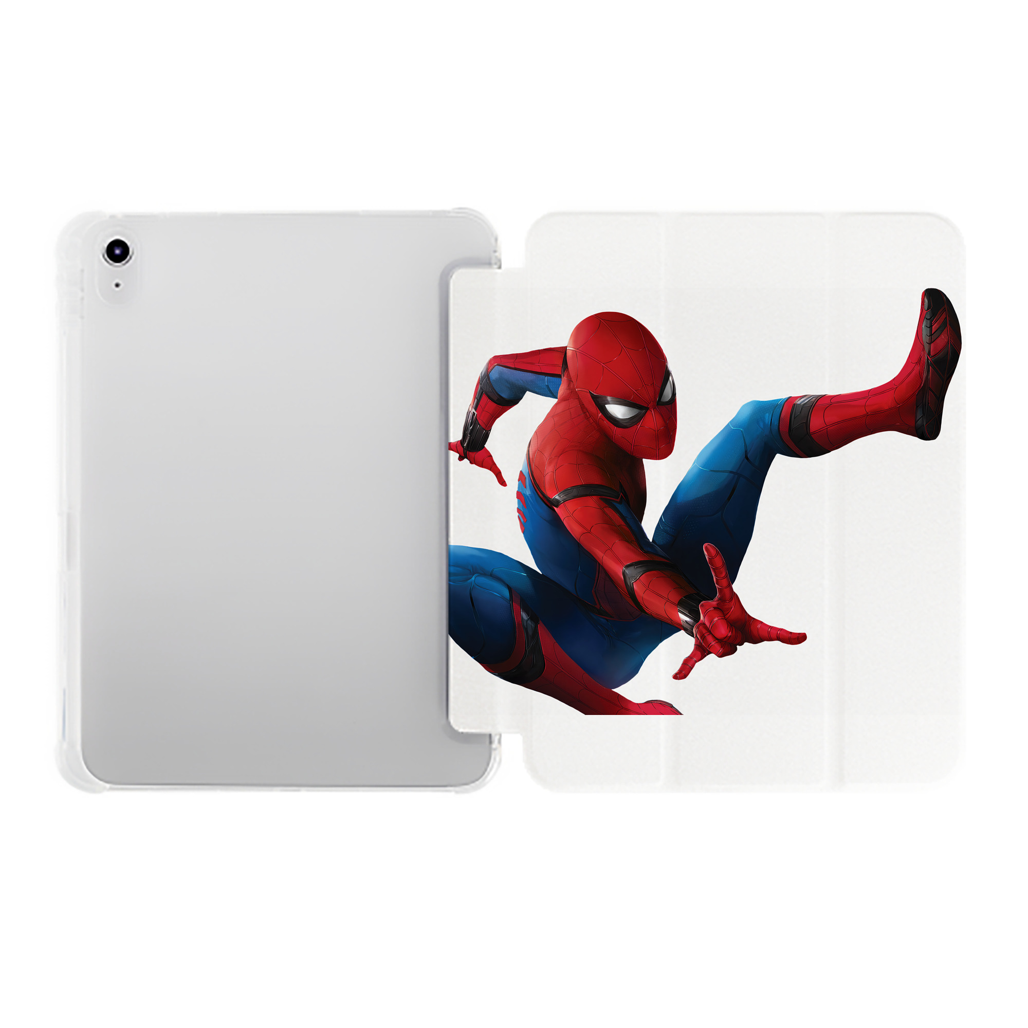 （画像用） Spider Man スパイダーマン IPad ケース ペン収納付き 三つ折りスタンド PUレザー×シリコン 対応機種9.5/10.5/10.9インチ